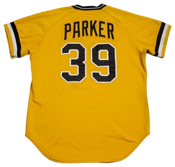 1983 Dave Parker Game Used Pittsburgh Pirates Yellow Jersey